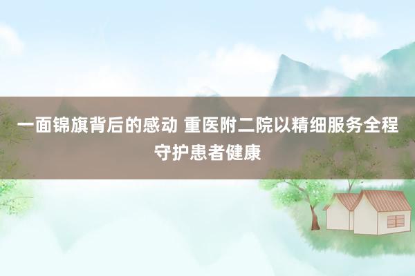 一面锦旗背后的感动 重医附二院以精细服务全程守护患者健康