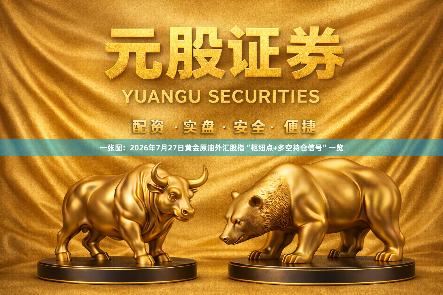 一张图：2026年7月27日黄金原油外汇股指“枢纽点+多空持仓信号”一览