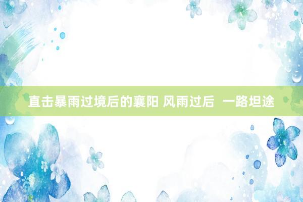 直击暴雨过境后的襄阳 风雨过后  一路坦途