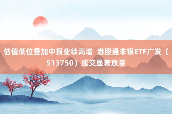 估值低位叠加中报业绩高增  港股通非银ETF广发（513750）成交显著放量
