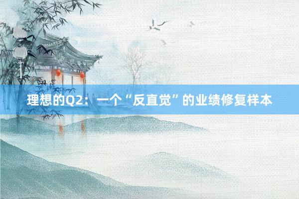 理想的Q2：一个“反直觉”的业绩修复样本