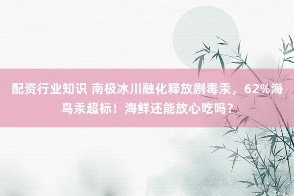 配资行业知识 南极冰川融化释放剧毒汞，62%海鸟汞超标！海鲜还能放心吃吗？