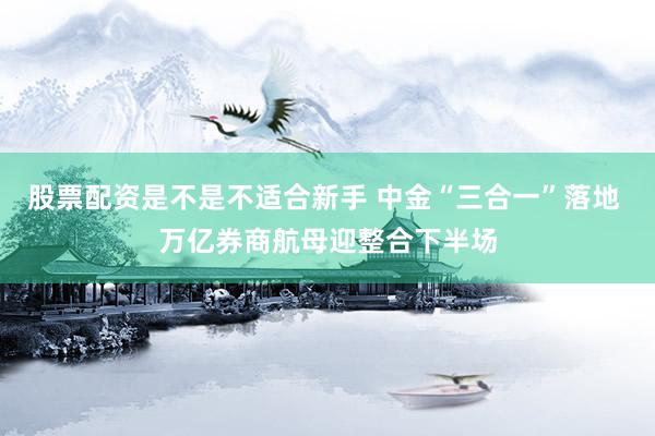 股票配资是不是不适合新手 中金“三合一”落地 万亿券商航母迎整合下半场